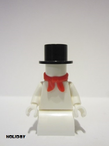 lego 2018 mini figurine hol130 Snowman With 2 x 2 Curved Top Brick as Legs 