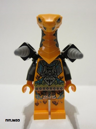 lego 2022 mini figurine njo789 Cobra Mechanic Snake Head Breastplate 