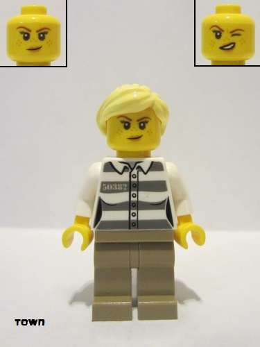 lego 2022 mini figurine cty1368 Police - Jail Prisoner