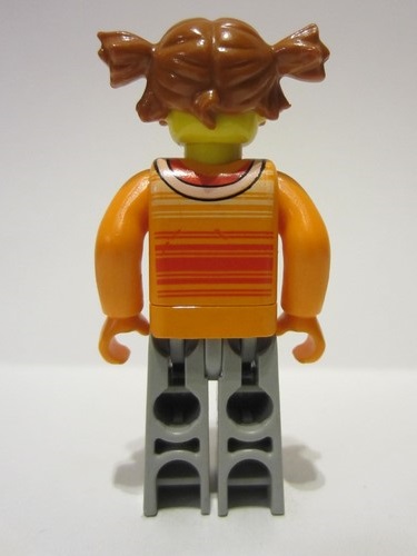 lego 2001 mini figurine cre001 Tina Orange Torso, Light Gray Legs 