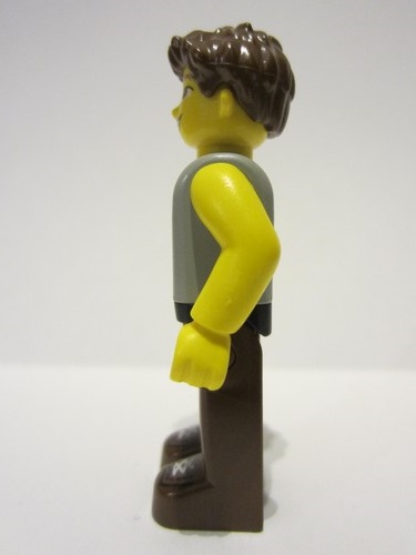 lego 2001 mini figurine cre002 Jake Light Gray Torso, Brown Legs 