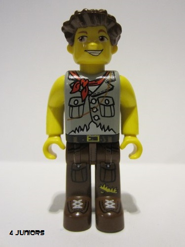 lego 2001 mini figurine cre002 Jake Light Gray Torso, Brown Legs 