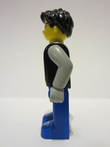 lego 2001 mini figurine cre004 Max Black Torso, Light Gray Arms, Blue Legs 