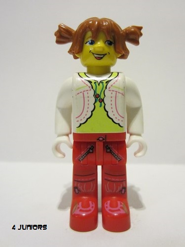 lego 2001 mini figurine cre005 Tina White Torso and Red Legs 