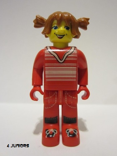 lego 2001 mini figurine cre010 Tina Red Torso and Red Legs 