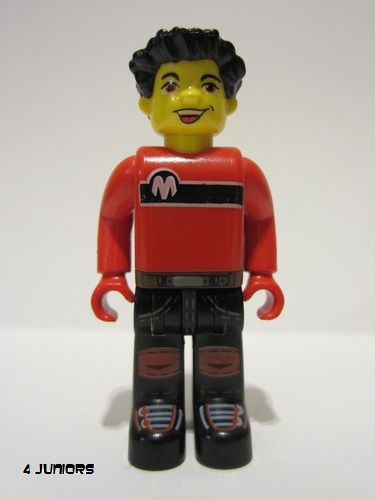 lego 2001 mini figurine cre011 Max Red Torso, Black Legs 