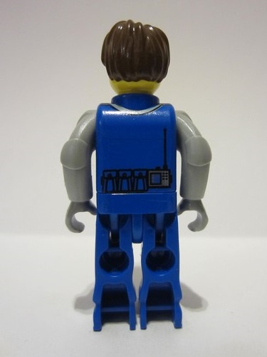 lego 2001 mini figurine js002 Jack Stone Blue Jacket, Blue Pants, Gray Shirt 