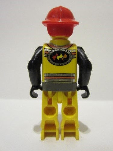 lego 2001 mini figurine js007 Fireman in Hat #07 . .