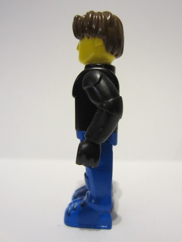 lego 2001 mini figurine js028 Jack Stone Black Jacket, Blue Legs 