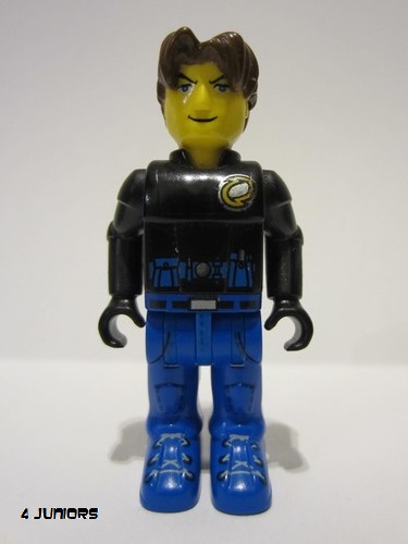 lego 2001 mini figurine js028 Jack Stone Black Jacket, Blue Legs 