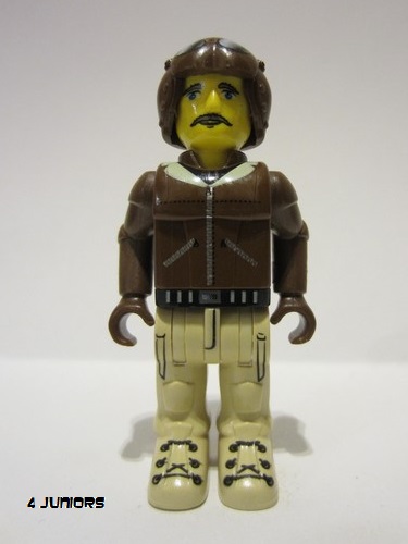 lego 2002 mini figurine js008 Aviator Tan Pants and Brown Jacket 