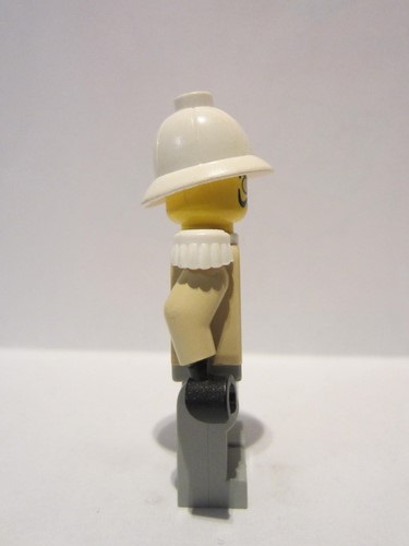 lego 1998 mini figurine adv039 Baron Von Barron With Pith Helmet and White Epaulettes 