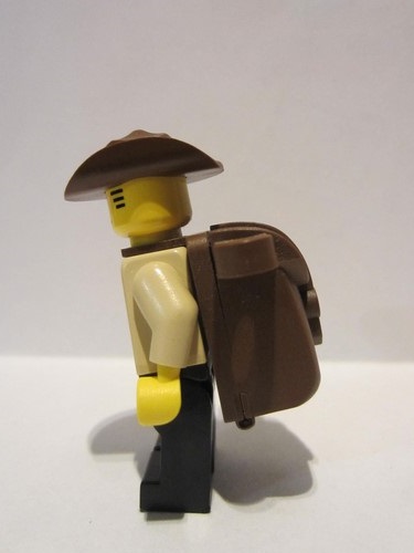 lego 1998 mini figurine adv041 Johnny Thunder Desert, with Backpack 