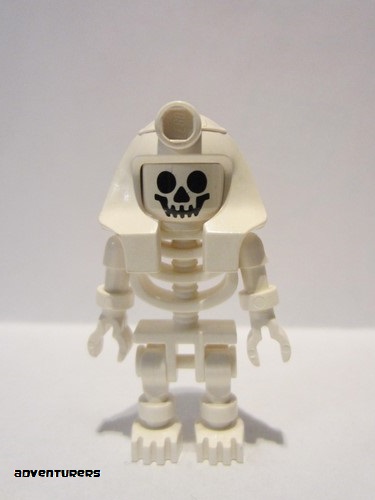 lego 1998 mini figurine gen007 Skeleton With Standard Skull, White Mummy Headdress 