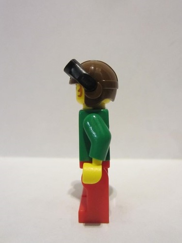lego 2000 mini figurine adv018 Miss Gail Storm Dino Island, with Aviator Cap and Goggles 