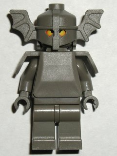 lego 2003 mini figurine adv045 Dragon Fortress Guardian Bat Helmet, Armor 
