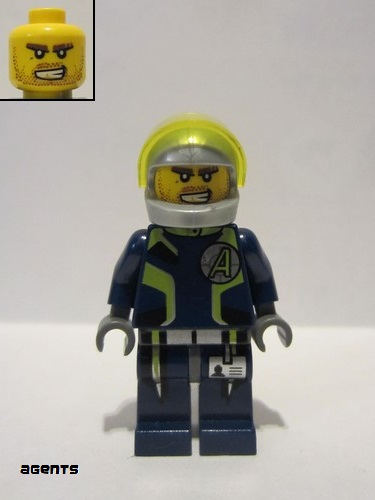 lego 2008 mini figurine agt006 Agent Charge Helmet 