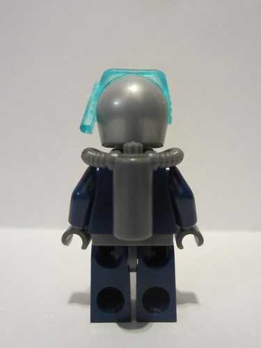 lego 2008 mini figurine agt020 Agent Chase Diving Gear - Dual Sided Head 