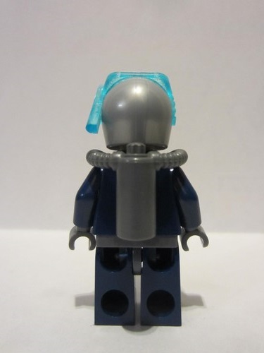 lego 2008 mini figurine agt020a Agent Chase Diving Gear - Single Sided Head 