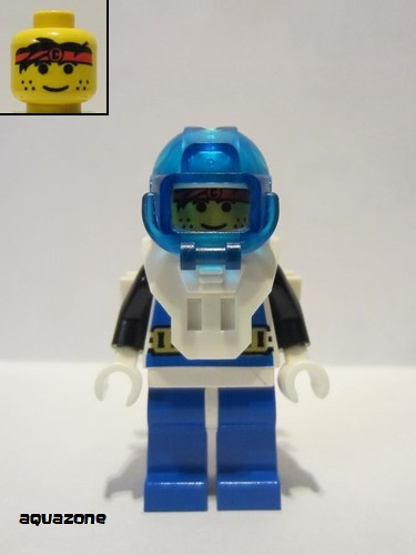 lego 1995 mini figurine aqu001 Aquanaut 1 . .