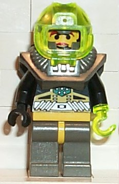 lego 1997 mini figurine aqu004 Aquaraider 1 With Hook 