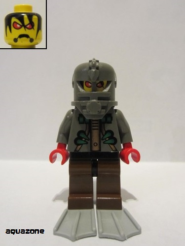 lego 1998 mini figurine aqu012a Stingray 1 With Light Gray Flippers 