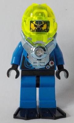 lego 1998 mini figurine aqu030 Hydronaut 1 With Black Flippers 