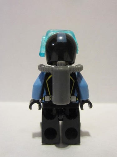 lego 2007 mini figurine aqu015a Aquaraider Diver 1 With Black Flippers 