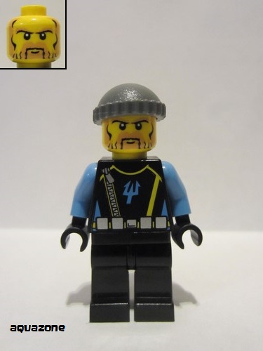 lego 2007 mini figurine aqu017 Aquaraider Diver 3  