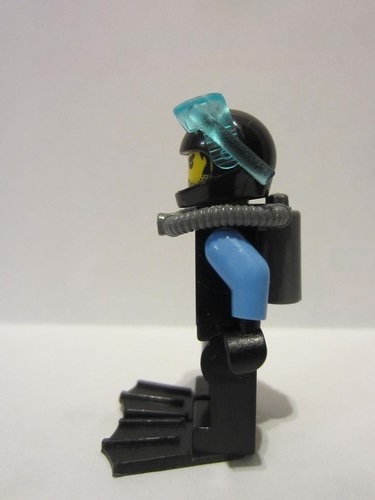 lego 2007 mini figurine aqu023 Aquaraider Diver 8 With Black Flippers 