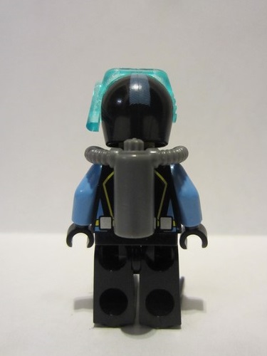 lego 2007 mini figurine aqu026 Aquaraider Diver 9 With Black Flippers 