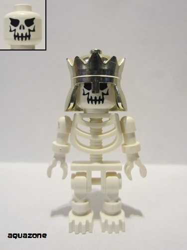 lego 2007 mini figurine gen017 Skeleton With Evil Skull, Crown 
