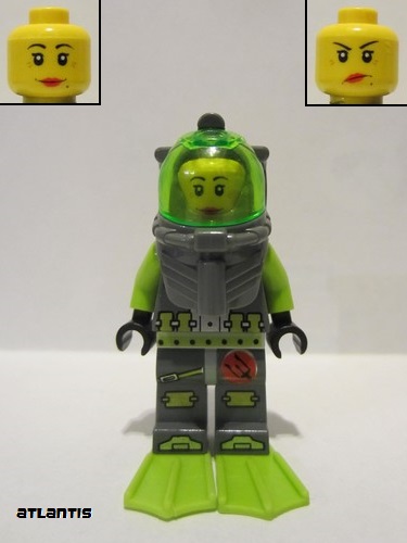 lego 2010 mini figurine atl008 Atlantis Diver 5 Samantha Rhodes 