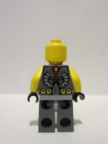 lego 2011 mini figurine atl023 Atlantis Diver 7 Brains - With Yellow Flippers and Trans-Yellow Visor 
