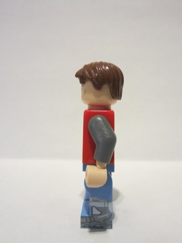lego 2022 mini figurine btf001 Marty McFly Red Vest with Pockets, Dark Bluish Gray Arms 