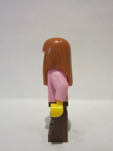 lego 2019 mini figurine adp019 Skyline Express Woman Bright Pink Top, Reddish Brown Legs, Dark Orange Hair 