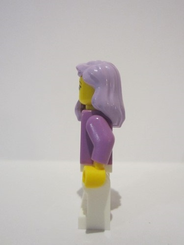 lego 2022 mini figurine adp036 Citizen Female, Medium Lavender Jacket, White Legs, Lavender Mid-Length Hair 