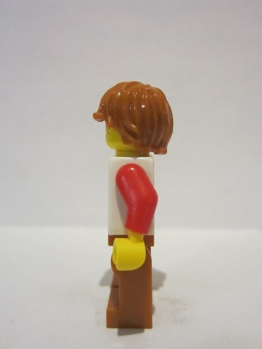 lego 2022 mini figurine adp042 Citizen Male, White Classic Space Shirt, Dark Orange Legs, Dark Orange Hair 
