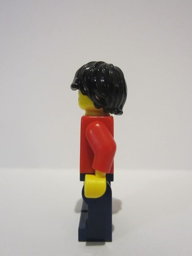 lego 2022 mini figurine adp047 Pianist Male, Red Shirt with Tan Tie, Dark Blue Legs, Black Hair 