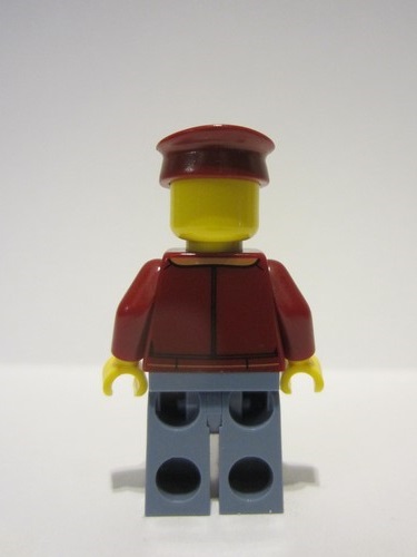lego 2022 mini figurine adp052 Fishing Boat Captain Dark Red Jacket and Hat 