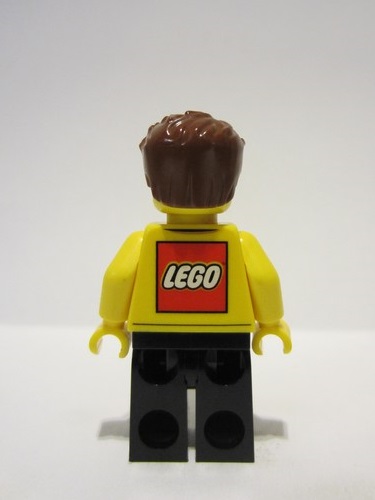 lego 2022 mini figurine adp053 LEGO Store Employee Black Legs, Beard and Glasses, Reddish Brown Tousled Hair 