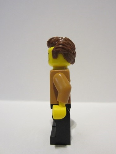 lego 2023 mini figurine adp065 Winter Chalet Owner Male, Medium Nougat Argyle Sweater, Black Legs, Reddish Brown Hair 