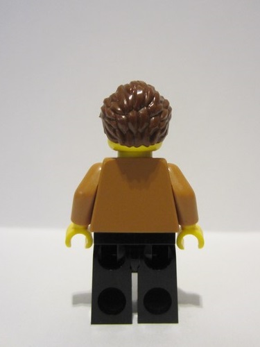 lego 2023 mini figurine adp065 Winter Chalet Owner Male, Medium Nougat Argyle Sweater, Black Legs, Reddish Brown Hair 