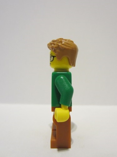 lego 2023 mini figurine adp073 Space Observer Female, Green Jacket, Medium Nougat Legs 