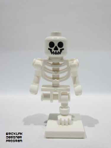 lego 2025 mini figurine bdp169 Skeleton Standard Skull, Bent Arms Horizontal Grip, Single Leg 