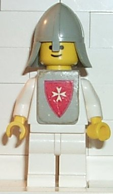 lego 1978 mini figurine cas084s Yellow Castle Knight White With Vest Stickers 
