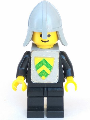 lego 1978 mini figurine cas086s Yellow Castle Knight Black