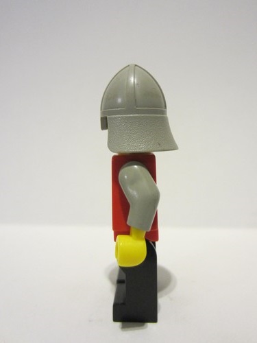 lego 1979 mini figurine cas074 Knight Shield Red/Gray, Black Legs with Red Hips, Light Gray Neck-Protector 