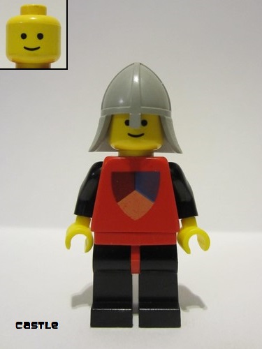lego 1979 mini figurine cas230 Knights Tournament Knight Red Black Legs with Red Hips 