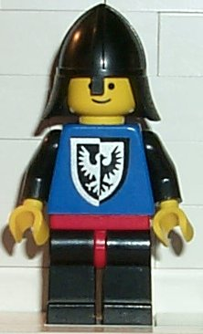 lego 1987 mini figurine cas099 Black Falcon Black Legs with Red Hips, Black Neck-Protector 